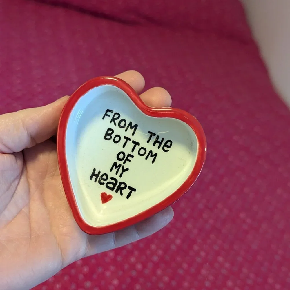 Heart Shaped Jewelry Box Our Name Is Mud‎ I love you From The Bottom Of My Heart